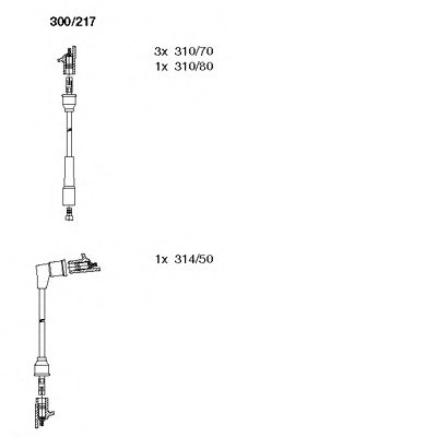 BREMI 300/217 Ignition Cable Kit